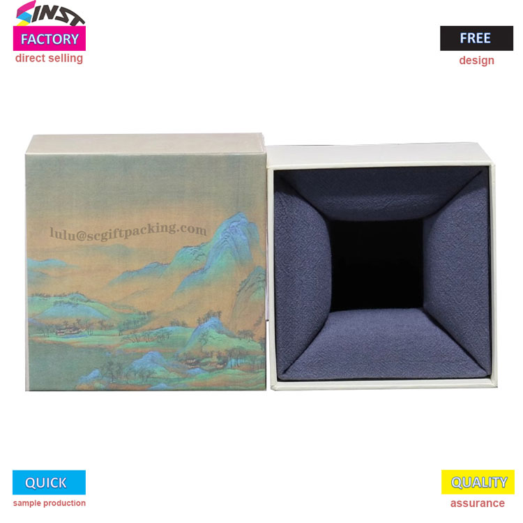 Puodelio dovanų dėžutė spausdina kultūrą į detales