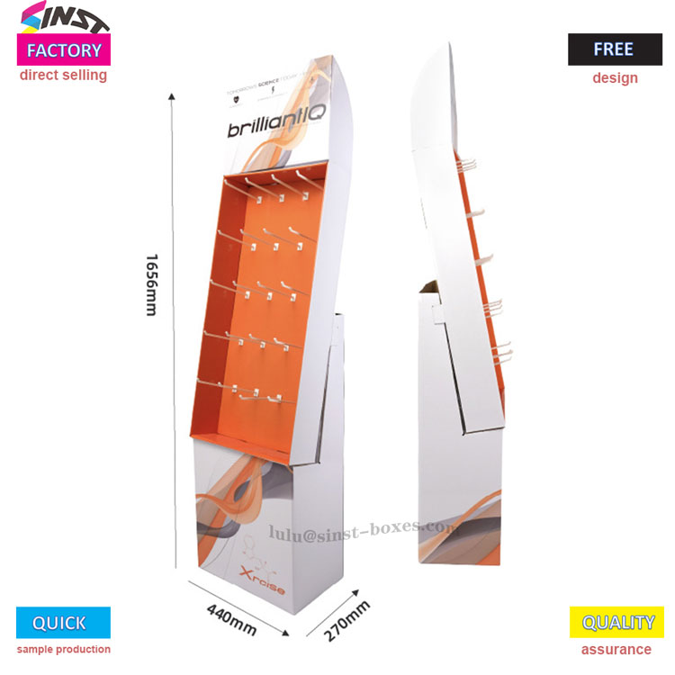 Kartoninis ekrano stovas su pelės kabliuku